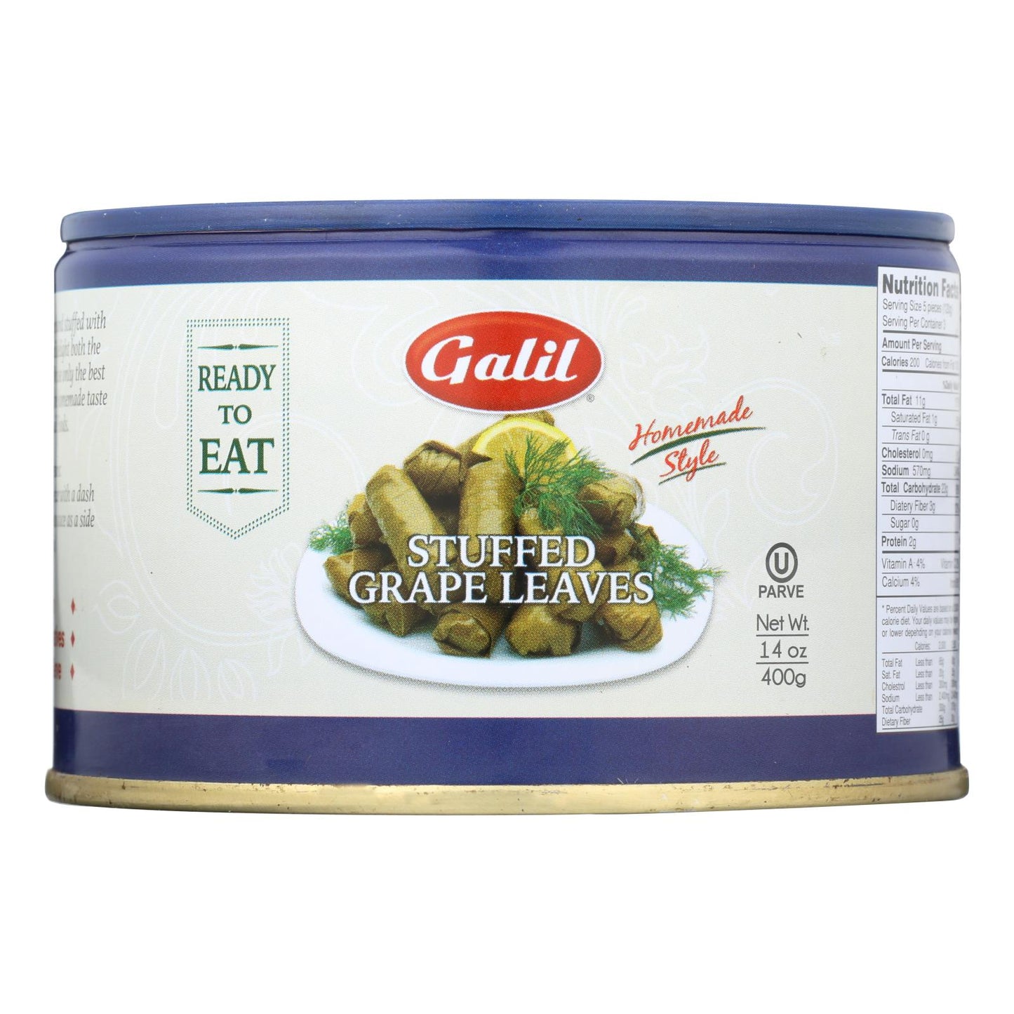 Galil Homemade Style Stuffed Grape Leaves - Case Of 12 - 14 Oz
