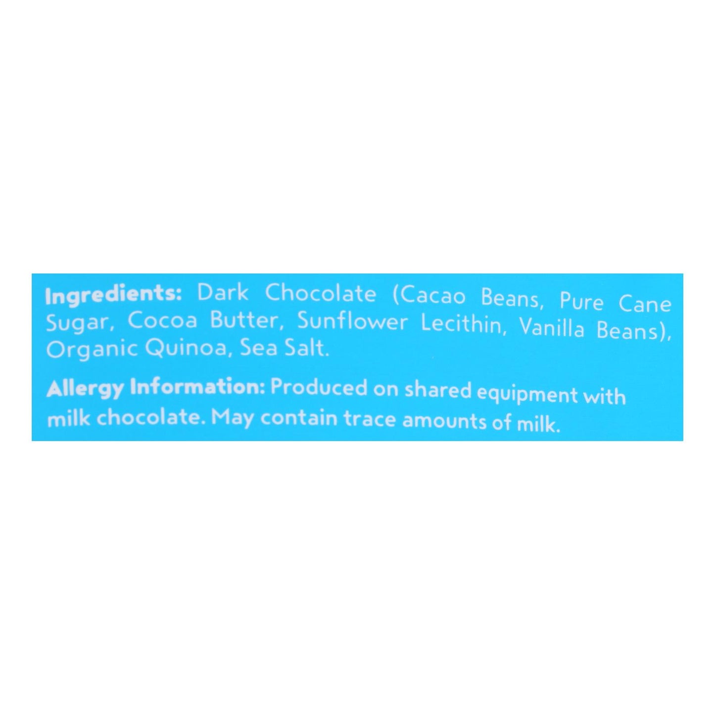 Undercover Quinoa Dark Chocolate + Sea Salt Crispy Quinoa Snack - Case Of 12 - 2 Oz