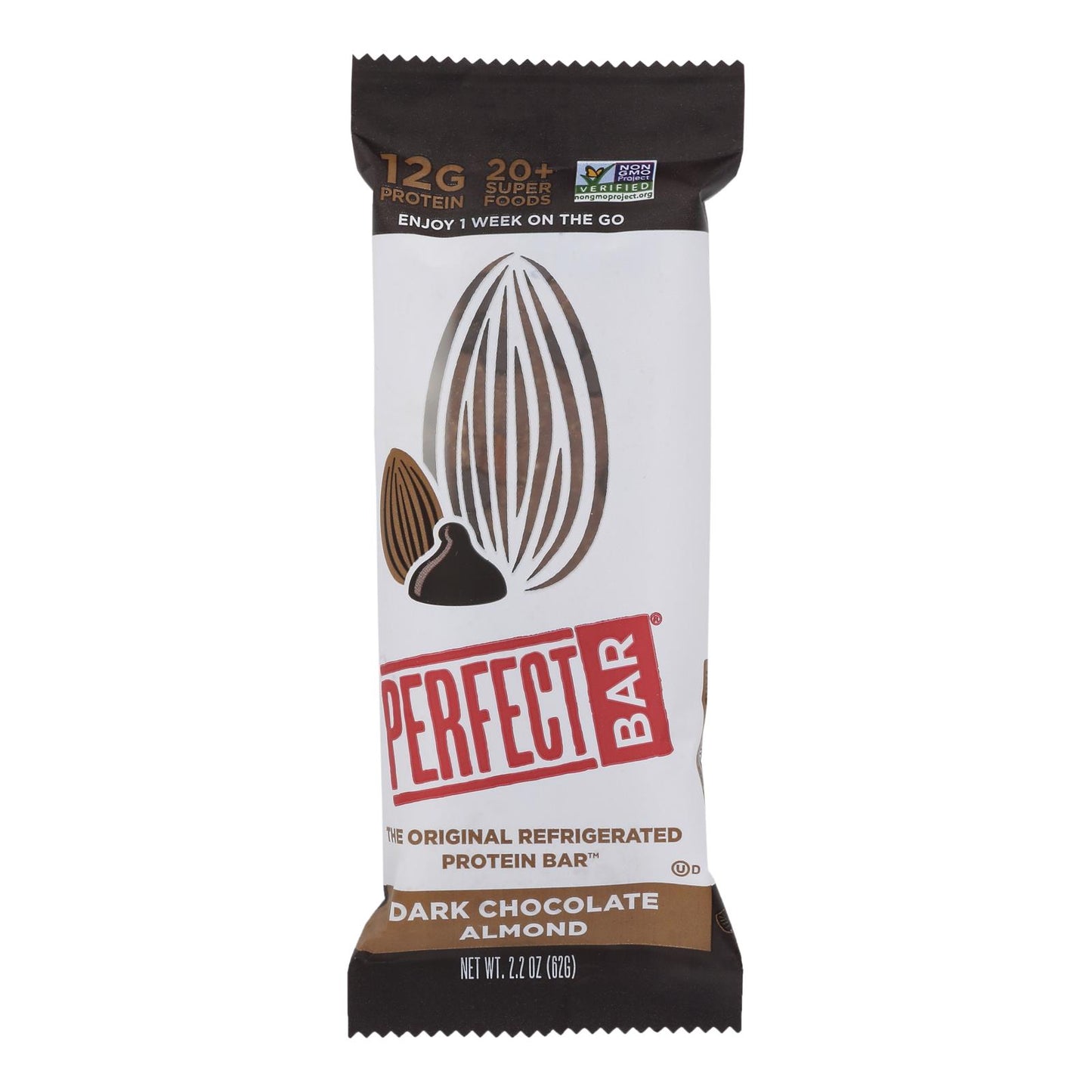 Perfect Bar Dark Chocolate Almond - Case Of 8 - 2.2 Oz