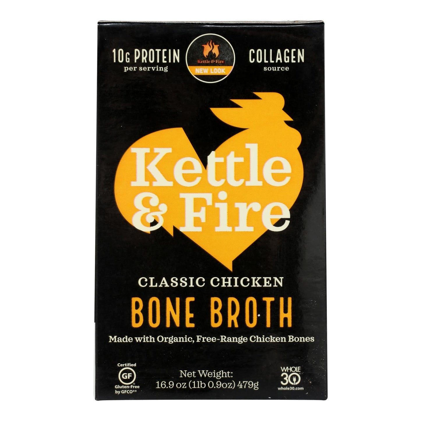 Kettle & Fire Chicken Bone Broth - Case Of 6 - 16.9 Oz