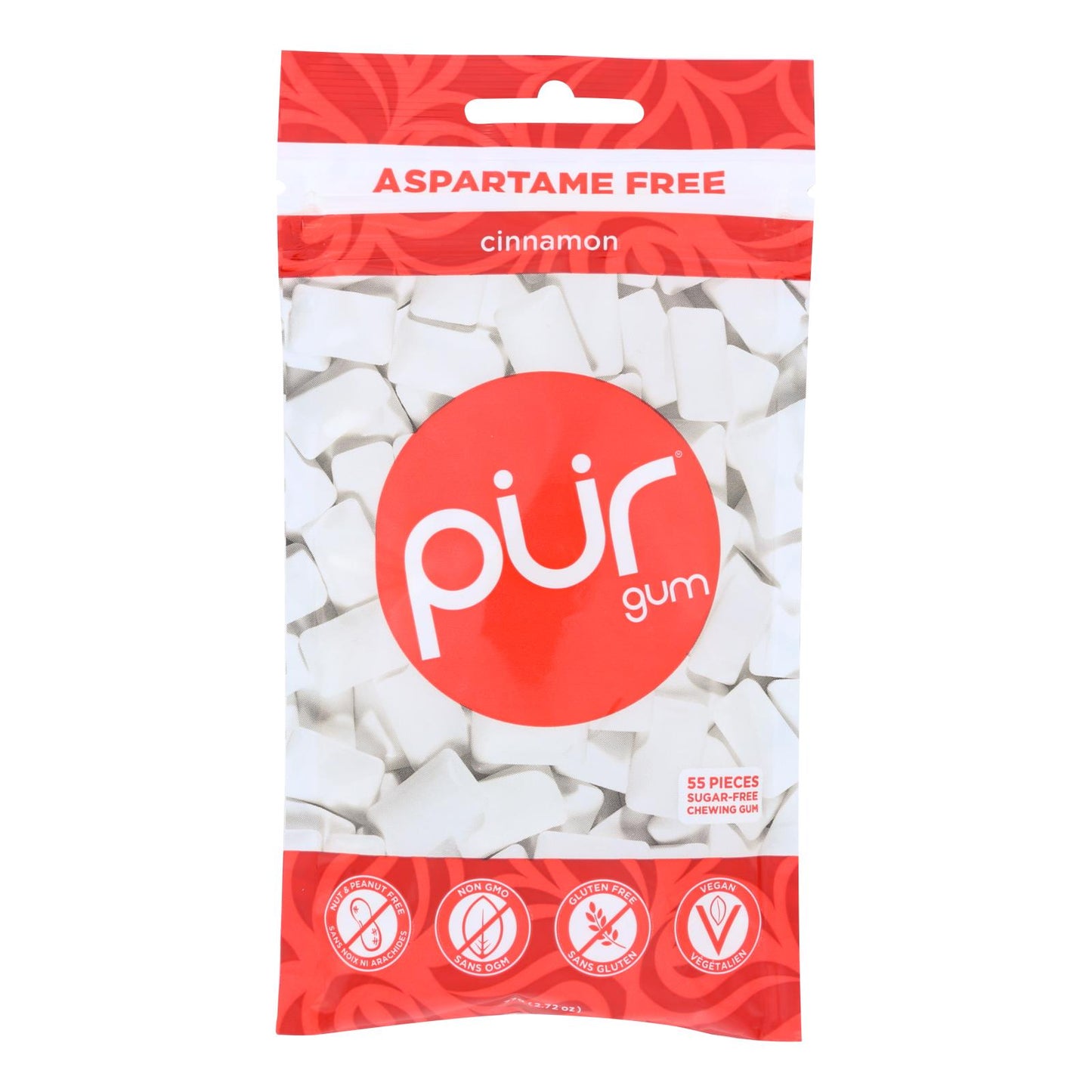 Pur Cinnamon Gum - Case Of 12 - 2.72 Oz