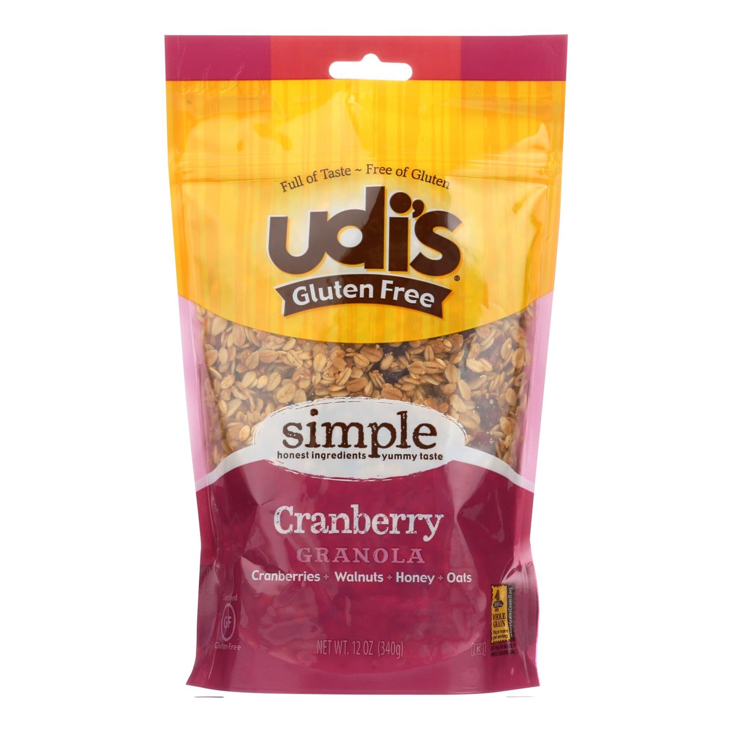Udi's Cranberry Granola - Case Of 6 - 11 Oz