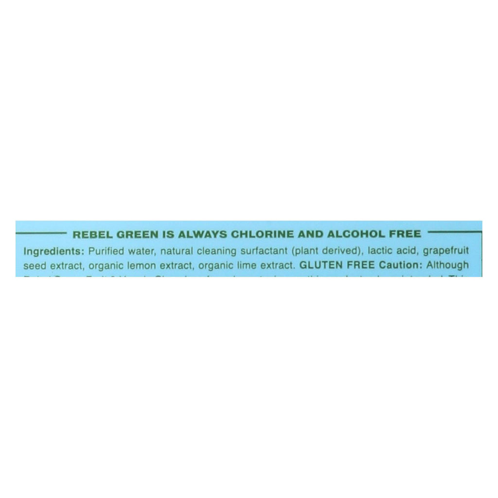 Rebel Green Cleaning Wipes - Fruit And Veggie - Case Of 12 - 17 Fl Oz