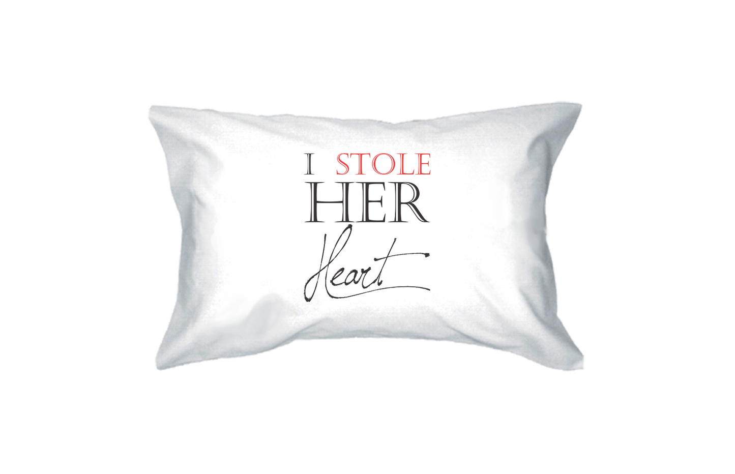 Stealing His Last Name Standard Size 21 x 30 Romantic Couple Pillowcases