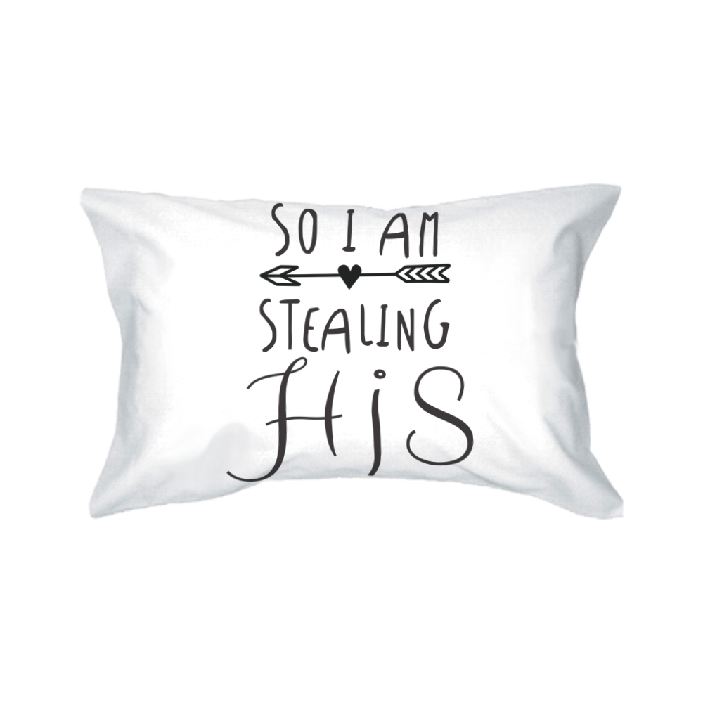 His and Hers Couple Matching Pillowcases Stealing Hearts Pillow Covers