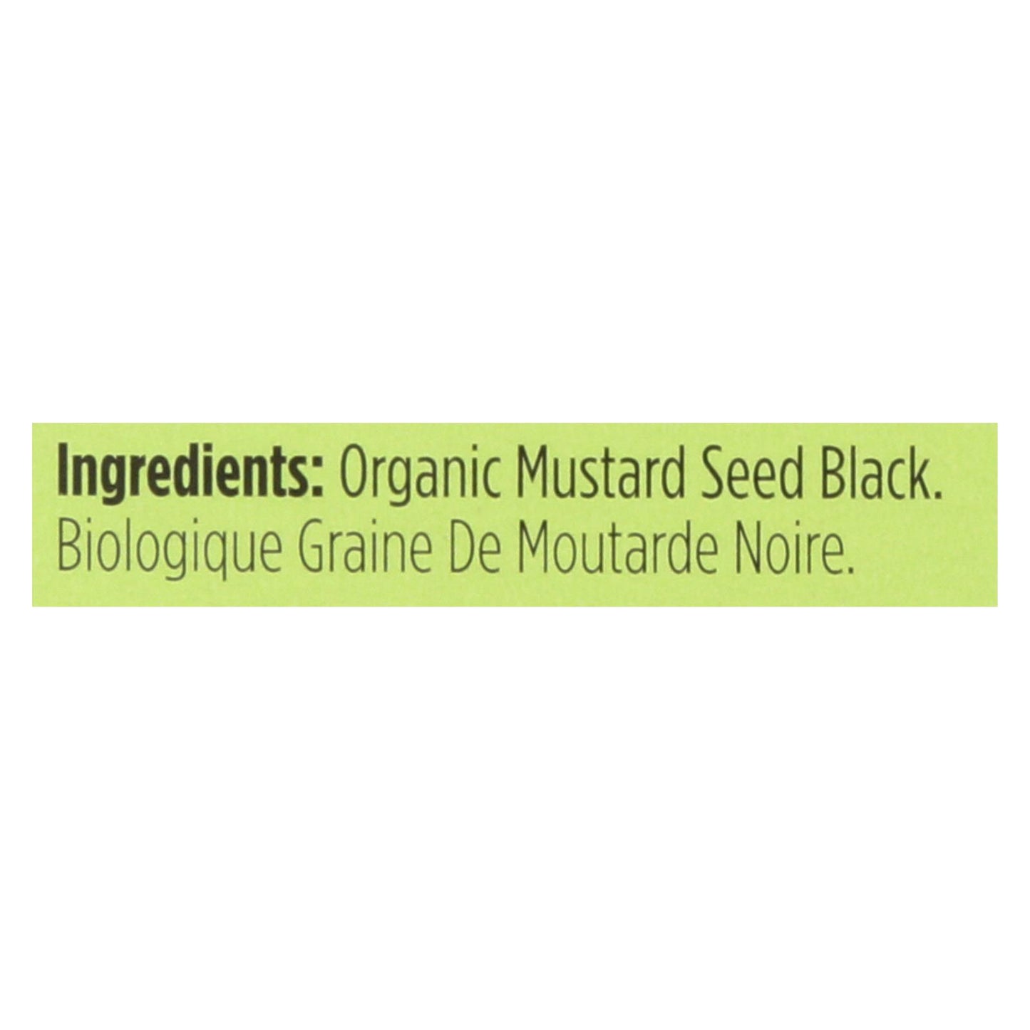 Spicely Organics - Organic Mustard Seed - Black - Case Of 6 - 0.5 Oz.