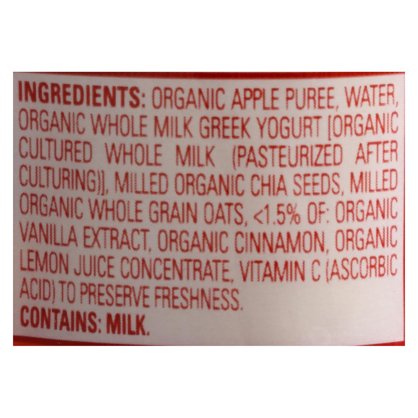 Happy Tot Super Morning Organic Apples, Cinnamon, Yogurt And Oats + Super Chia  - Case Of 16 - 4 Oz