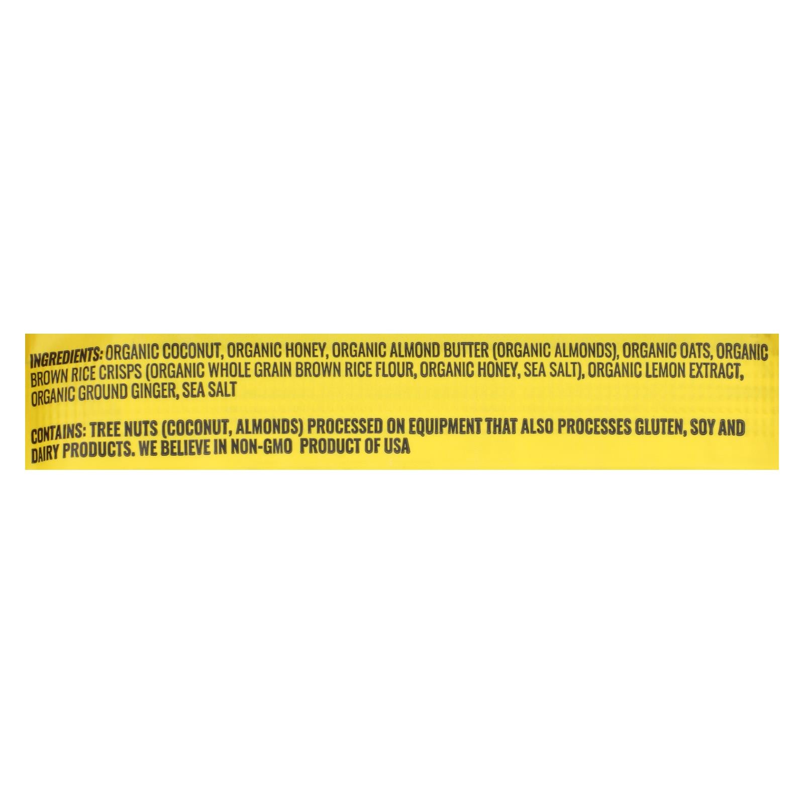 Kate's Real Food - Bar Organic Bivy Lemon Coconut - Case Of 12 - 2.2 Oz