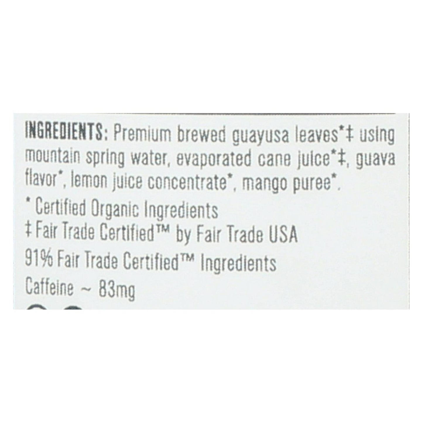 Seven Teas - Tea Guava Mango Guyusa - Case Of 12-16 Fz