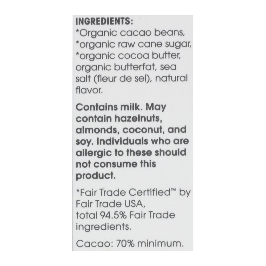 Alter Eco Americas Chocolate - Organic - Dark Salted Brown Butter - 2.82 Oz - Case Of 12