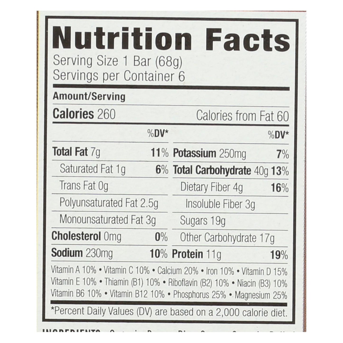 Clif Bar Bar - Organic - Crunchy Peanut Butter - Case Of 9 - 6/2.4 Oz