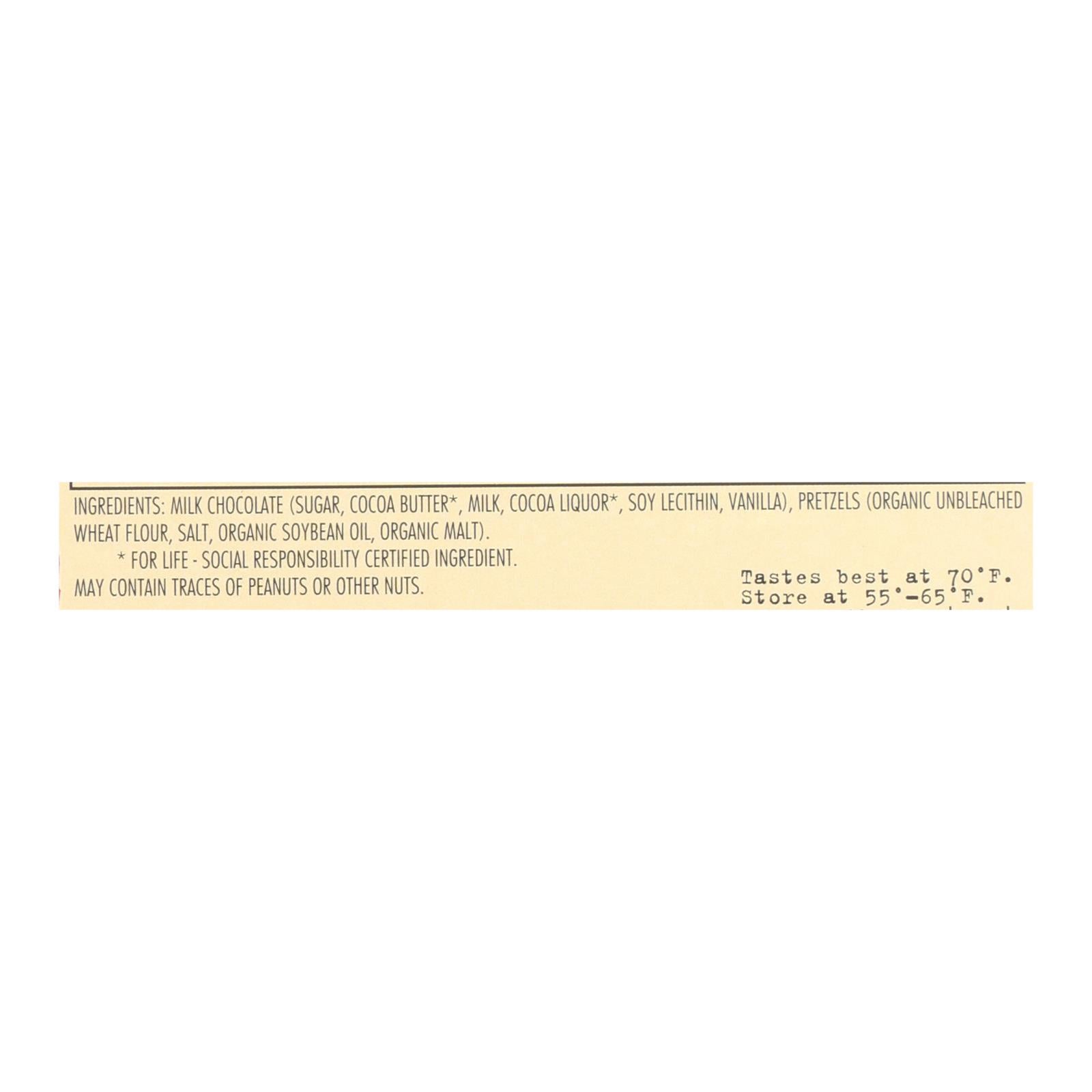 Chocolove Xoxox - Premium Chocolate Bar - Milk Chocolate - Pretzel - 2.9 Oz Bars - Case Of 12