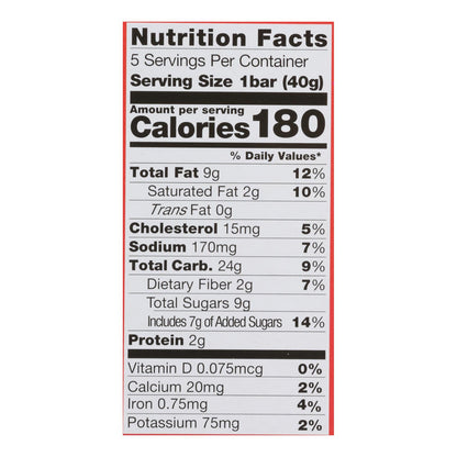 Pamela's Products - Oat Chocolate Chip Whenever Bars - Peanut Butter - Case Of 6 - 1.41 Oz.