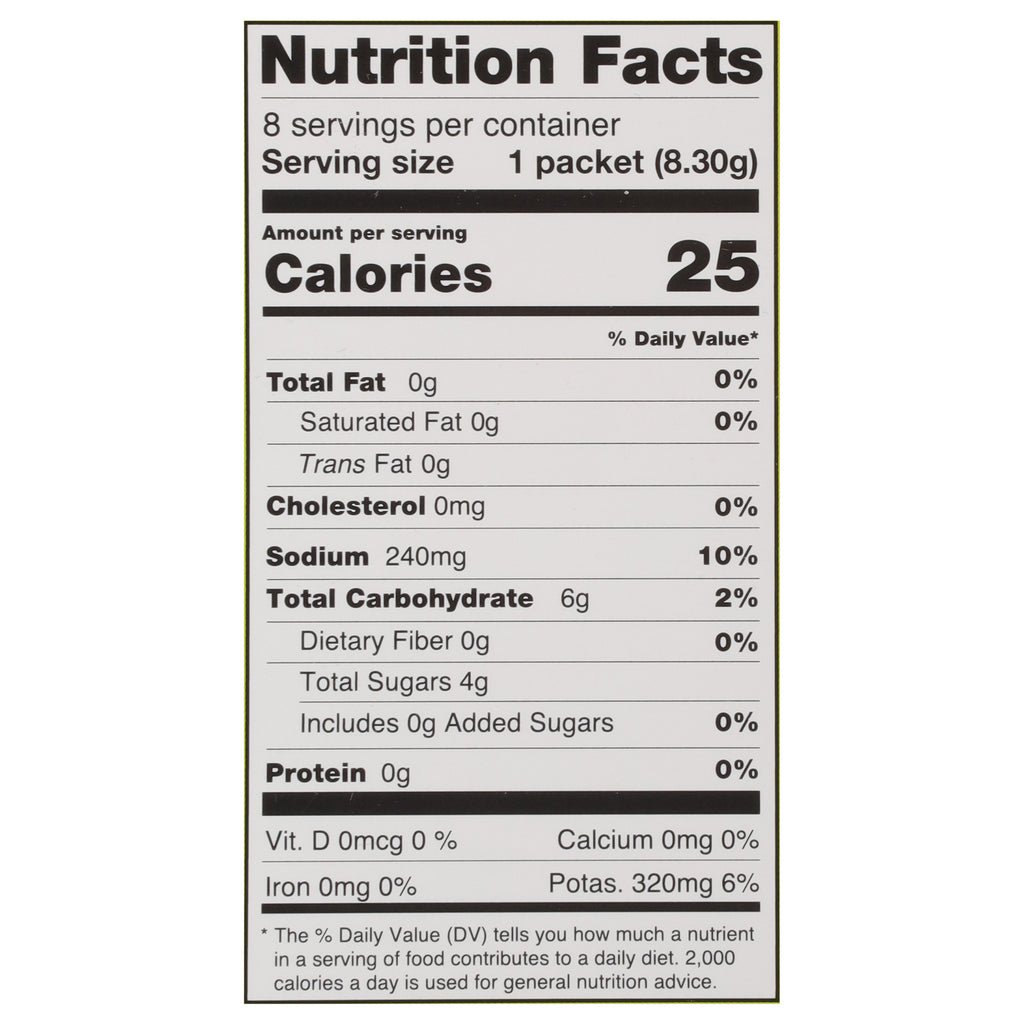 Cure Hydration - Hydration Drink Mix Lime - Case Of 8 - 0.29 Ounces