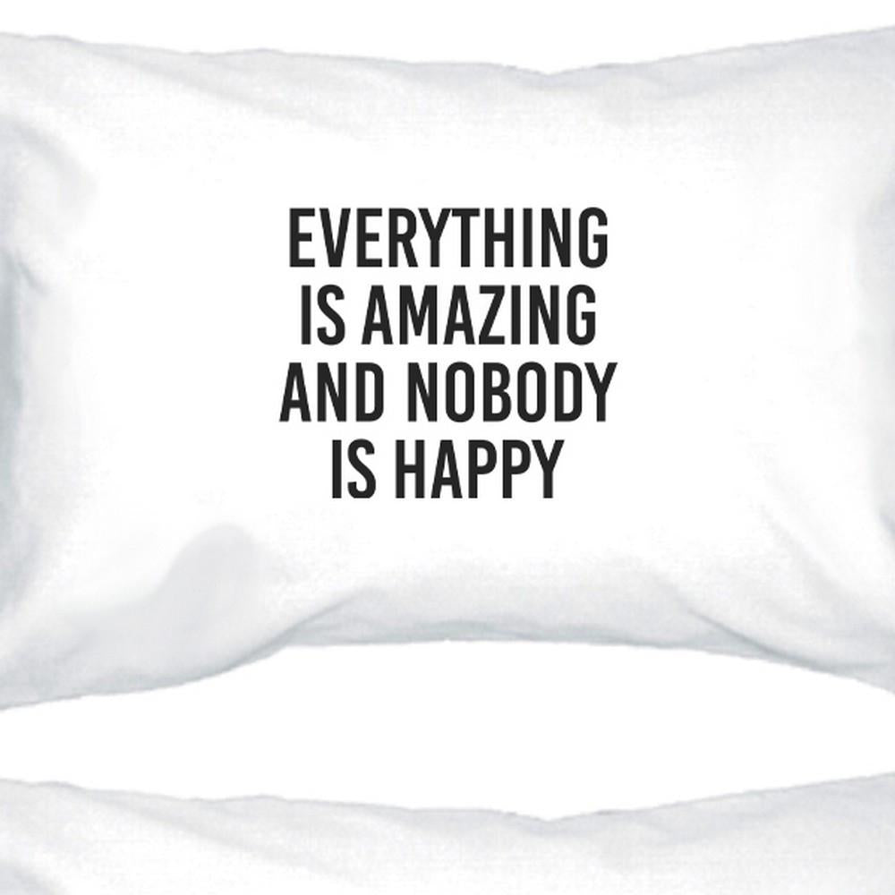 Everything Is Amazing Funny Quote Decorative Cotton Pillow Case