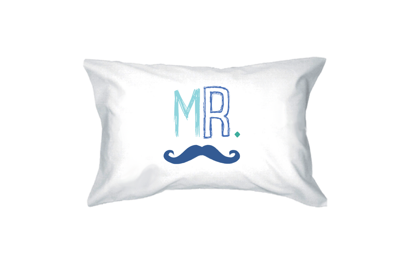 Mr and Mrs PillowCovers  Standard Size 21 x 30 Matching Couple Pillowcases