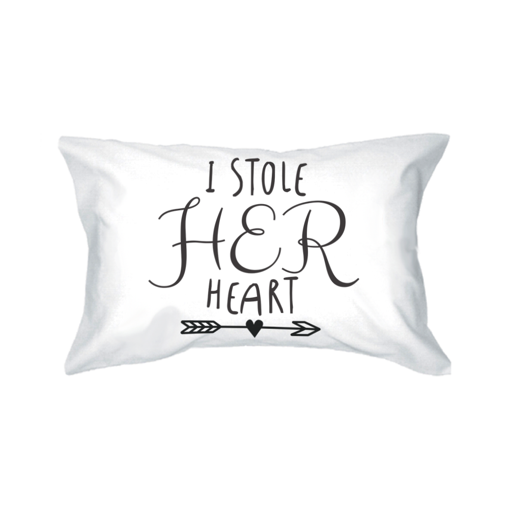 His and Hers Couple Matching Pillowcases Stealing Hearts Pillow Covers