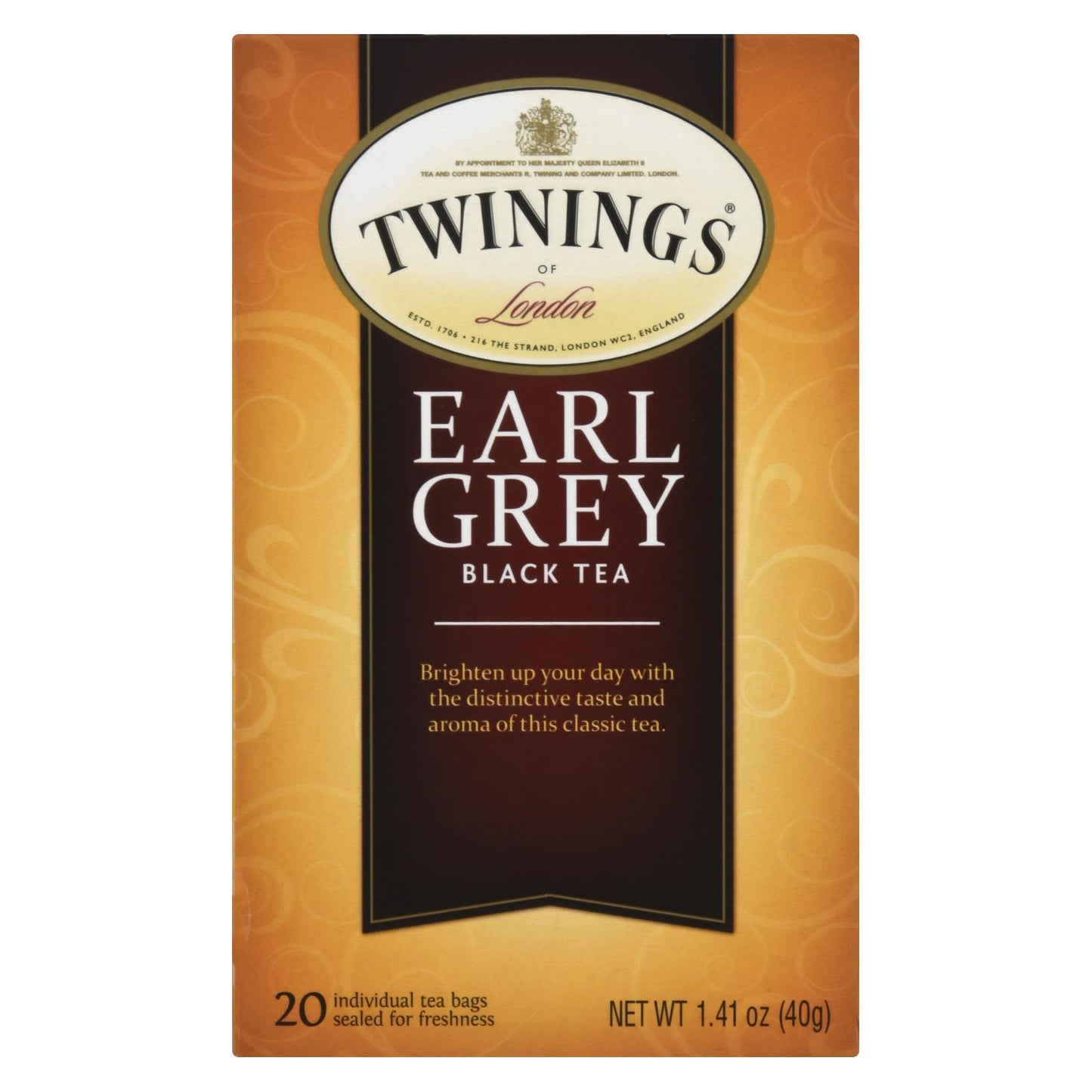 Twinings Tea Earl Grey Tea - Black Tea - Case Of 6 - 20 Bags