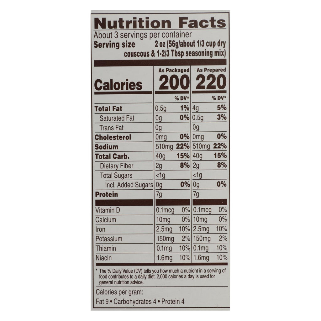 Near East Couscous Mix - Herb Chicken - Case Of 12 - 5.7 Oz.