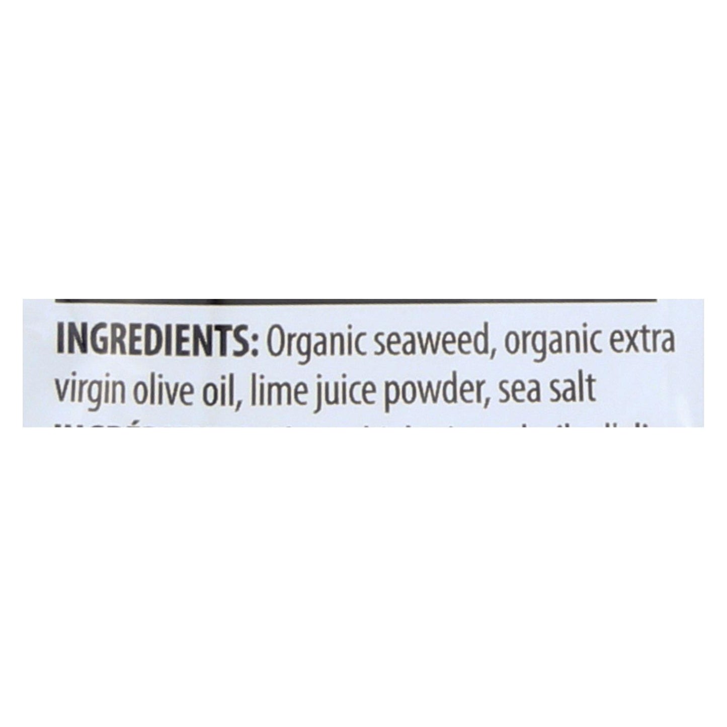 Seasnax Organic Seaweed - Lime - Case Of 12 - .36 Oz