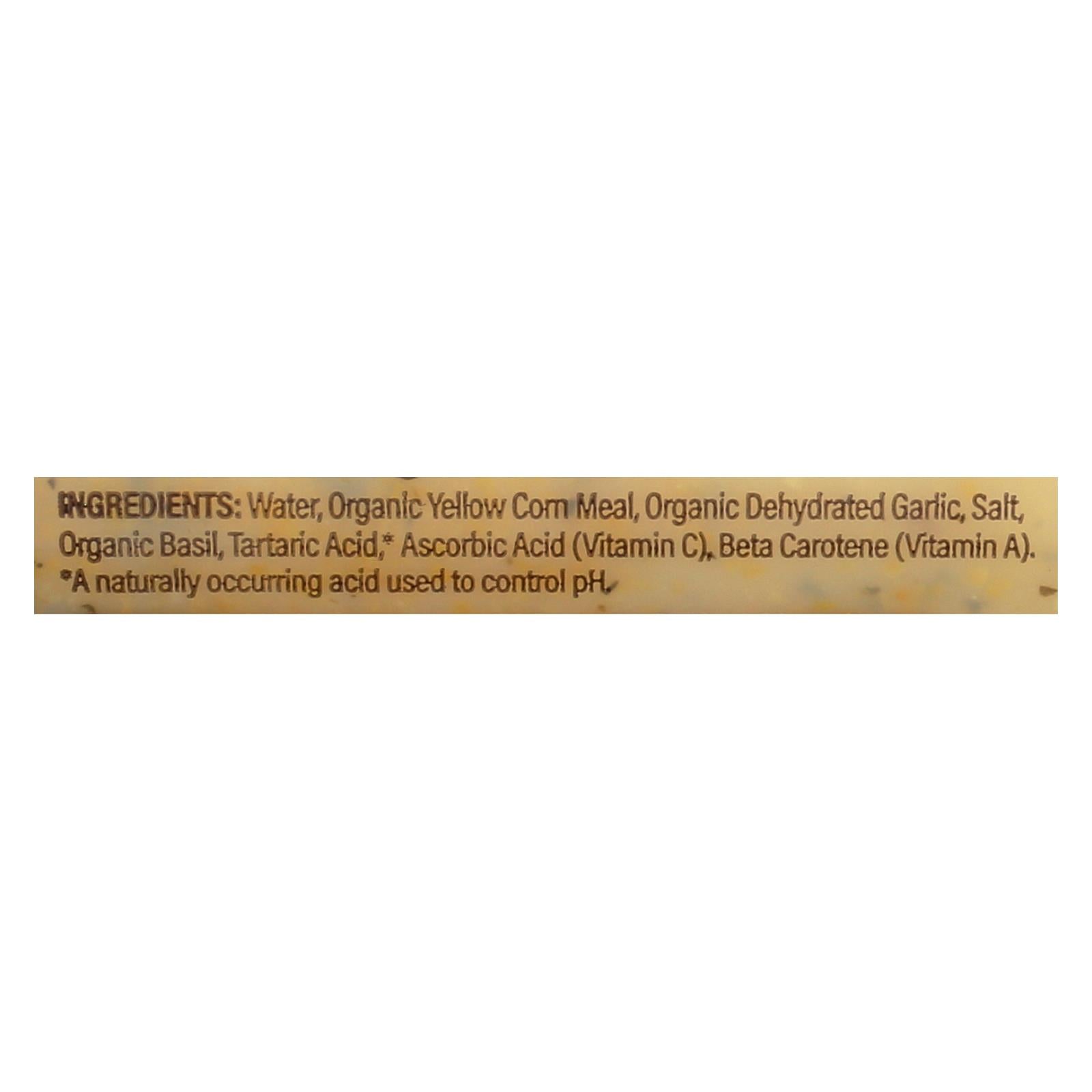 Food Merchants Organic Polenta - Basil Garlic - Case Of 12 - 18 Oz.