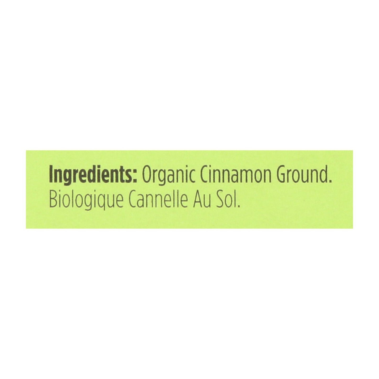 Spicely Organics - Organic Cinnamon - Ground - Case Of 6 - 0.45 Oz.