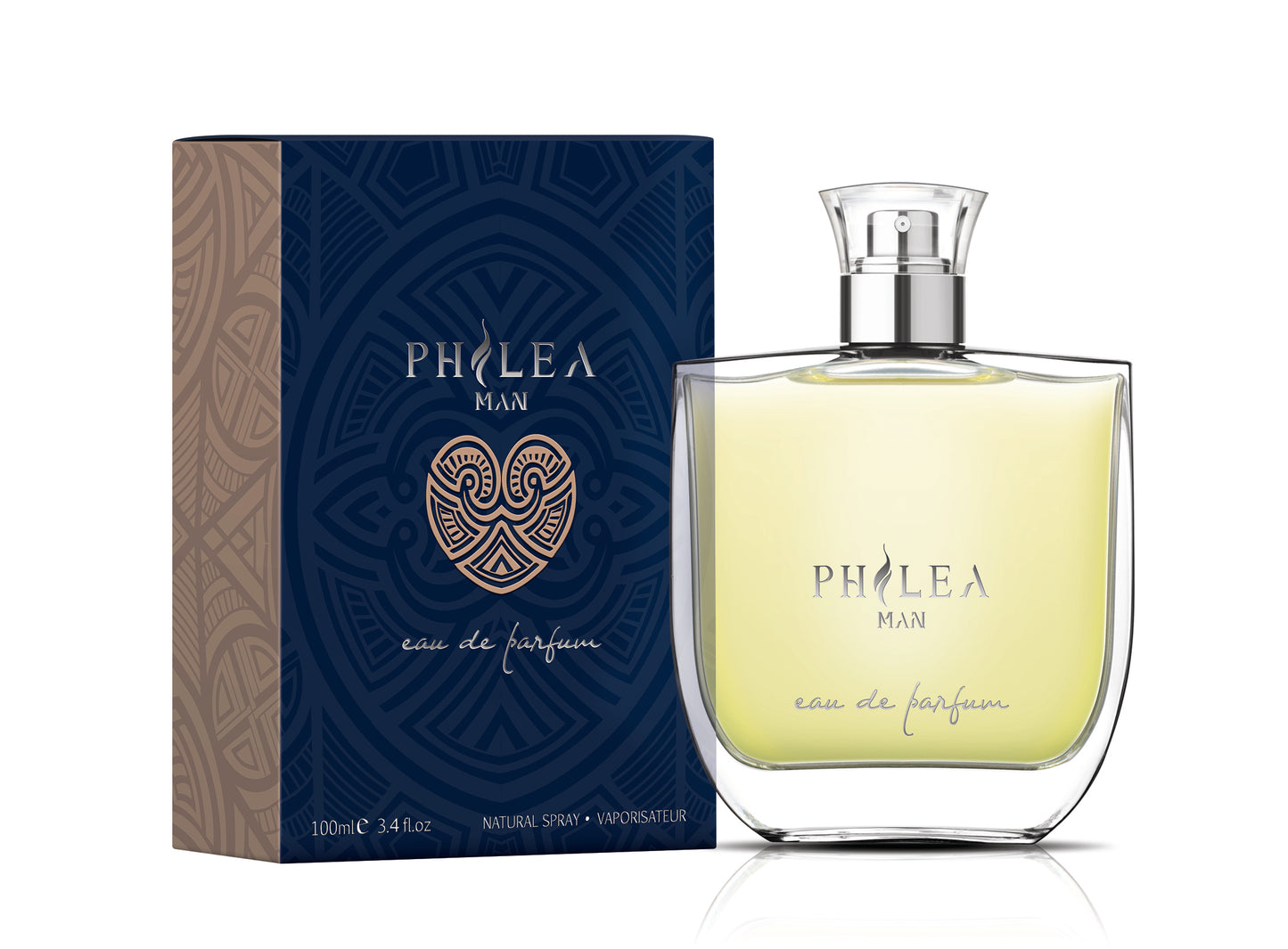 Philea Man Eau de Parfum 3.4 Fl. Oz./100 ml - Vegan Certified Product