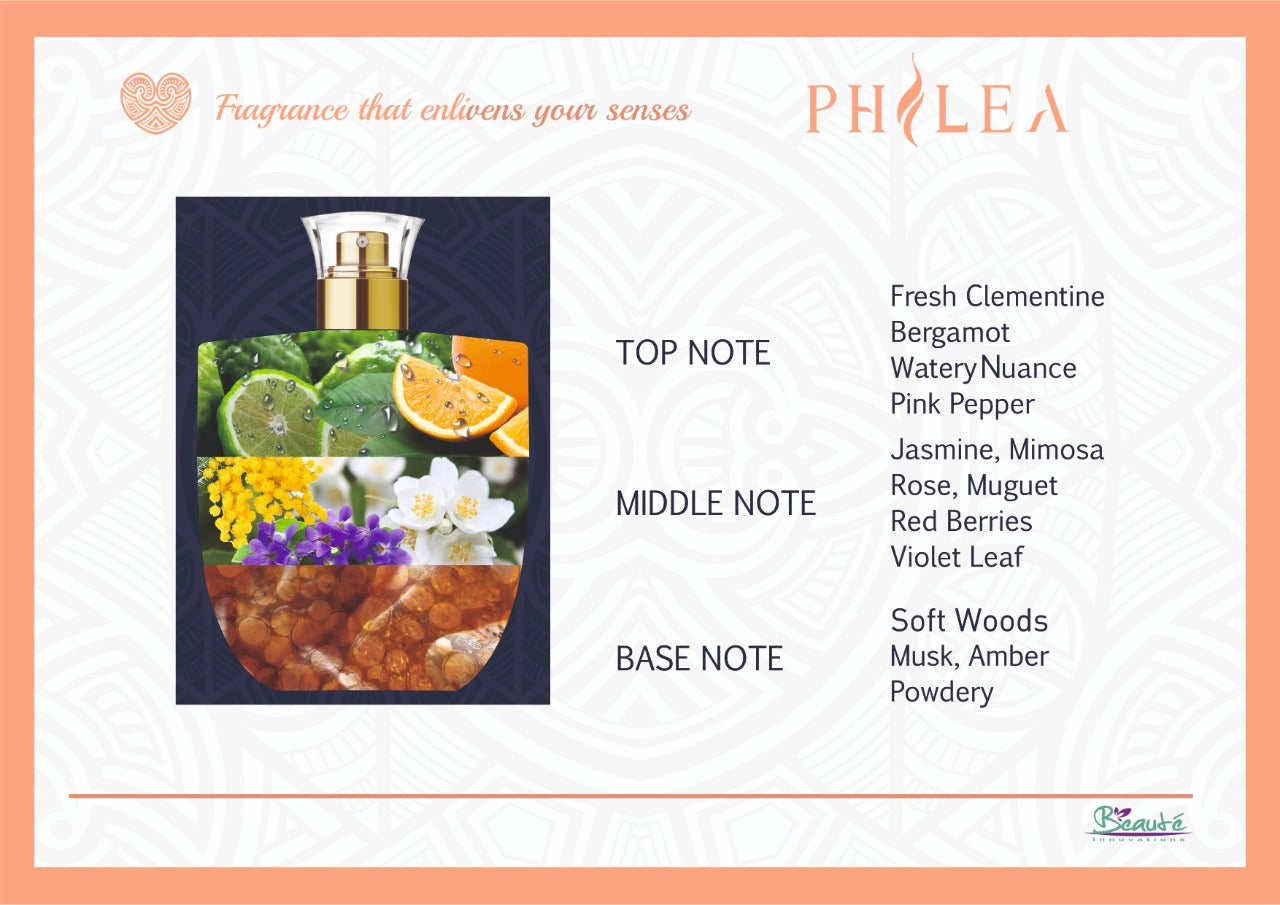 Philea Eau de Parfum 2.5 ml/ 0.08 Fl. oz. - Vegan Certified Product