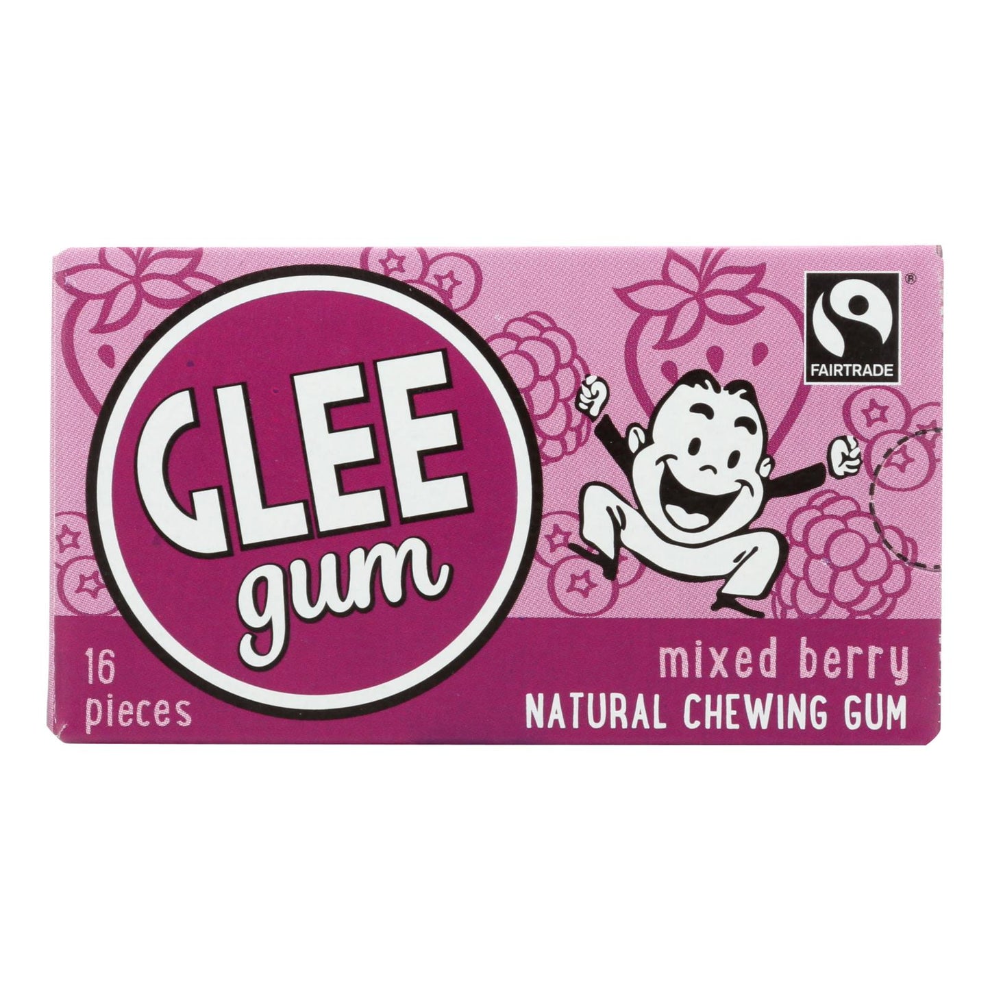 Glee Gum Chewing Gum - Triple Berry - Case Of 12 - 16 Pieces