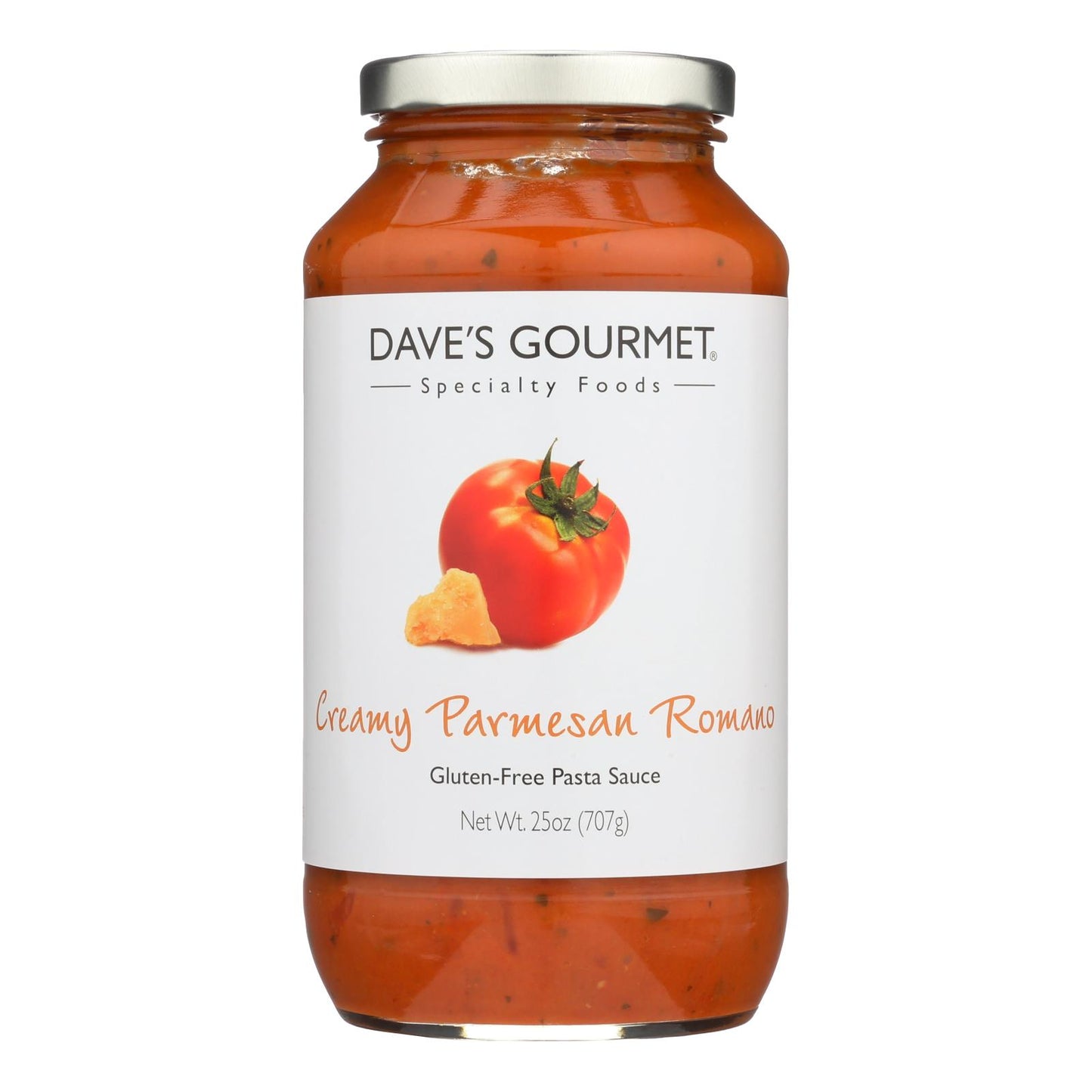 Dave's Gourmet Pasta Sauce - Creamy Parmesan Romano - Case Of 6 - 25 Oz