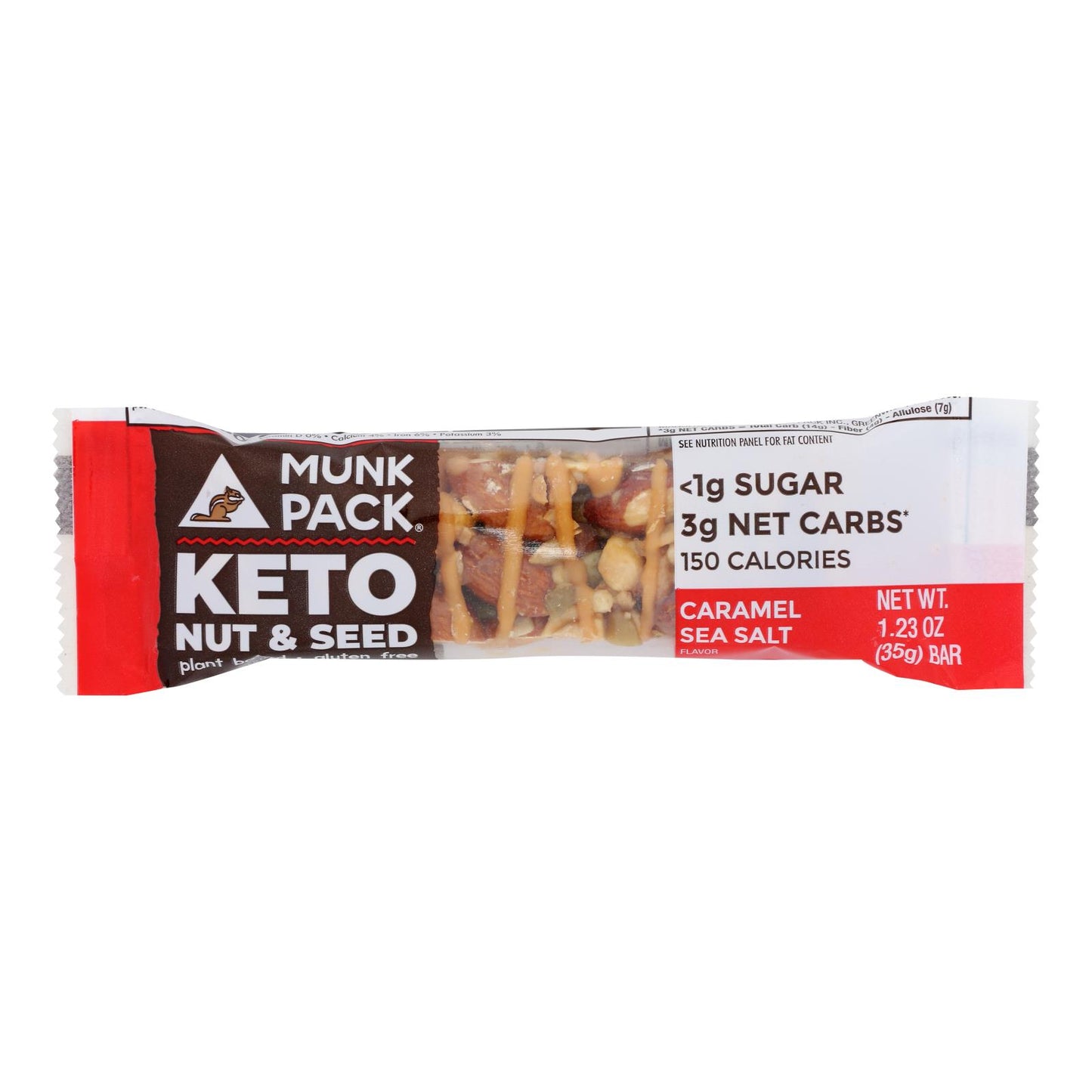 Munk Pack - Bar Nut/sd Caramel Sea Salt Kto - Case Of 12-1.23 Oz