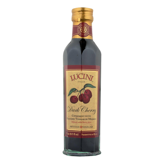 Lucini Italia Dark Cherry Balsamic Artisan Vinegar - Case Of 6 - 8.5 Fl Oz.