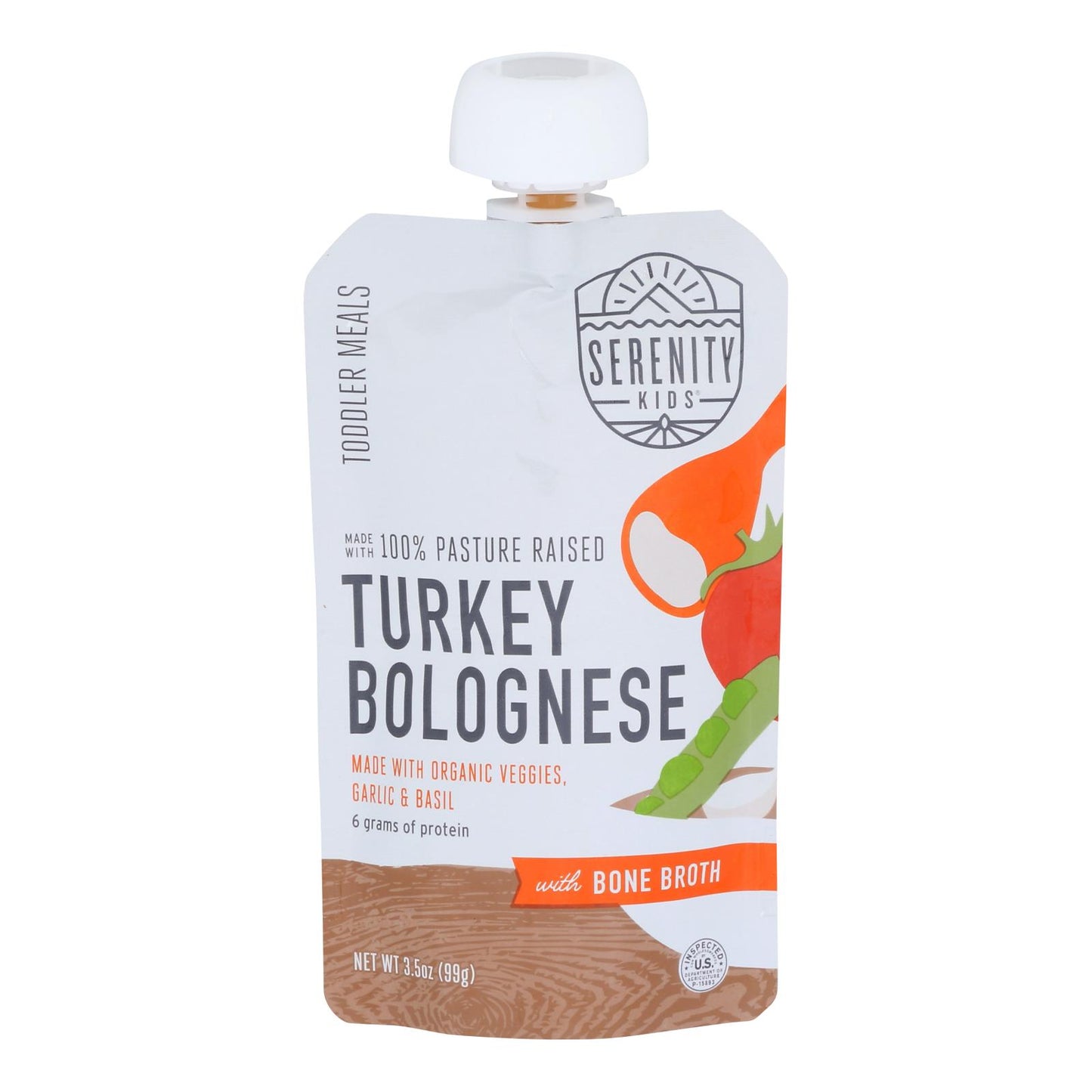 Serenity Kids - Pouch Turkey Blnse Bne Brth - Case Of 6-3.5 Oz