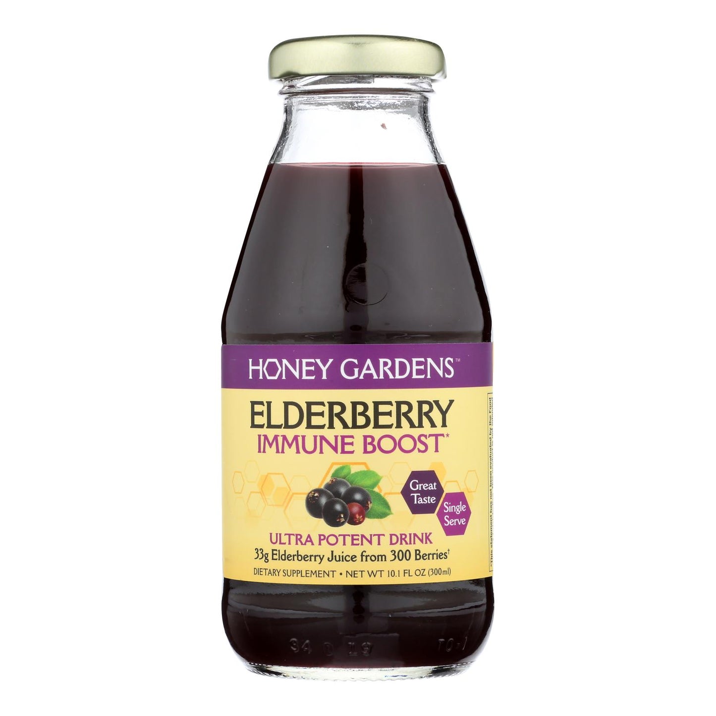 Honey Gardens - Elderbry Immune Boost Dark - Case Of 4-10.1 Oz