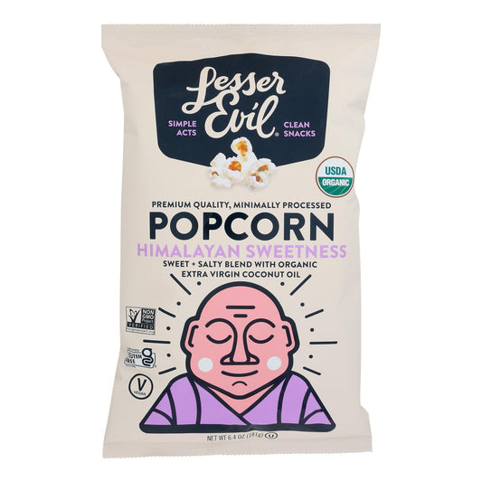 Lesser Evil - Popcorn Himlyn Swtness - Case Of 12-6.4 Oz