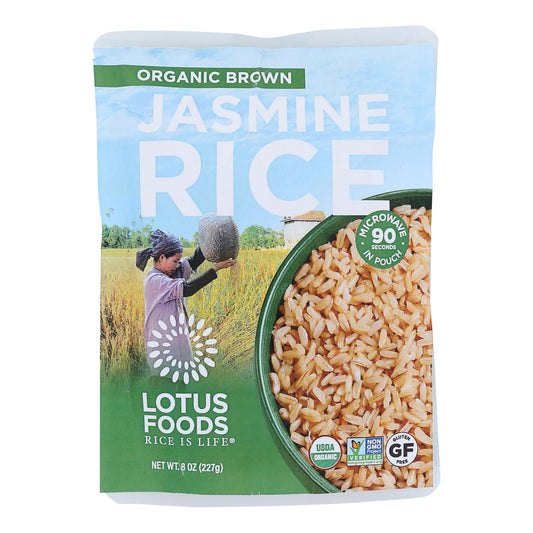 Lotus Foods - Rice Brn Jas Pouch - Case Of 6-8 Oz