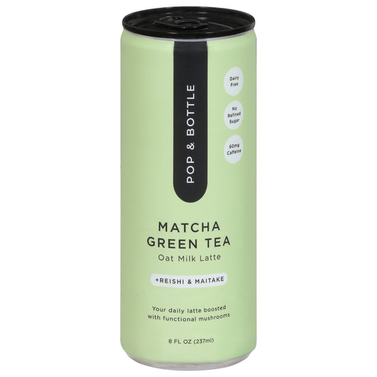 Pop & Bottle - Grn/tea Matcha Latte - Case Of 12-8 Fz