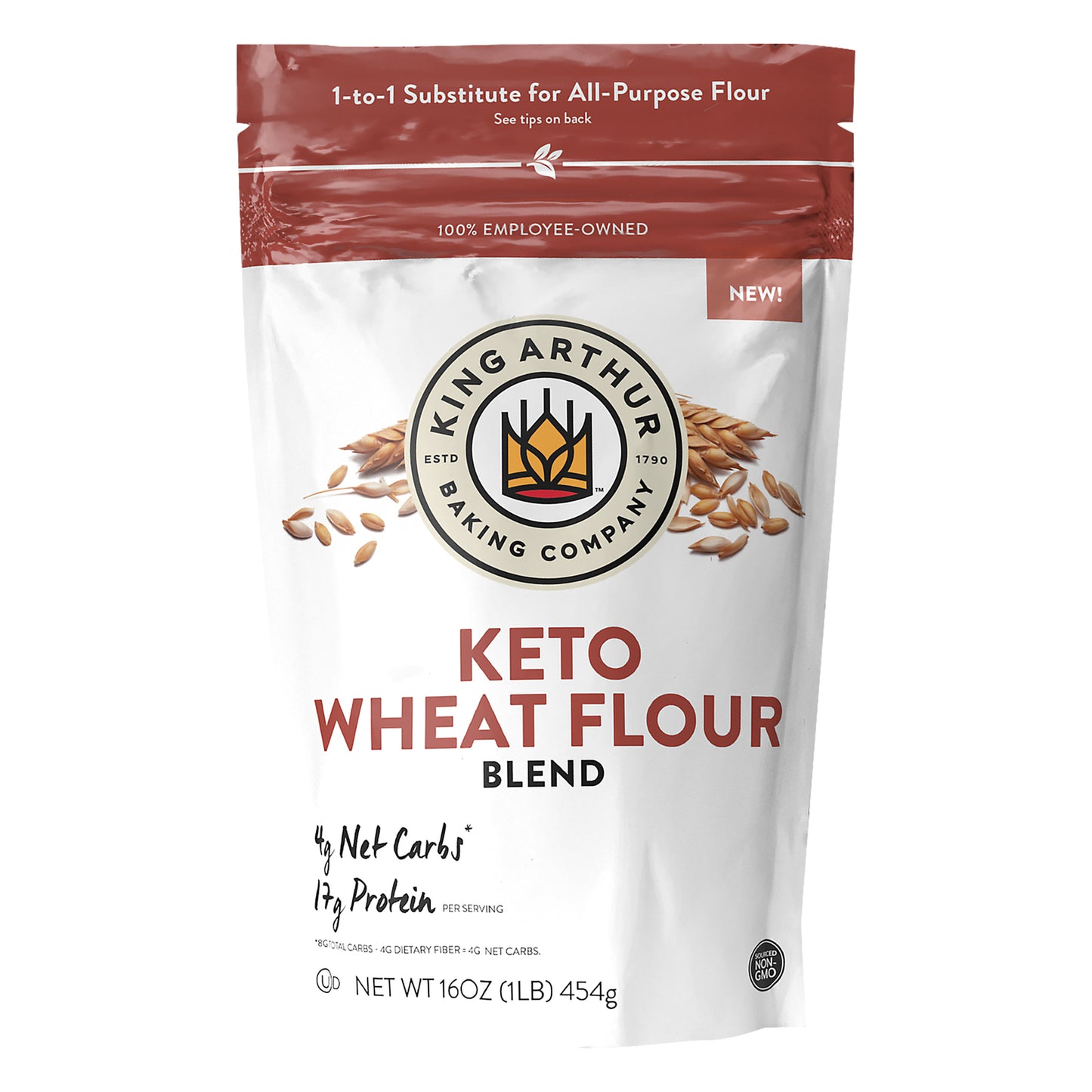 King Arthur Baking Company - Flour Wheat Keto - Case Of 4-16 Oz