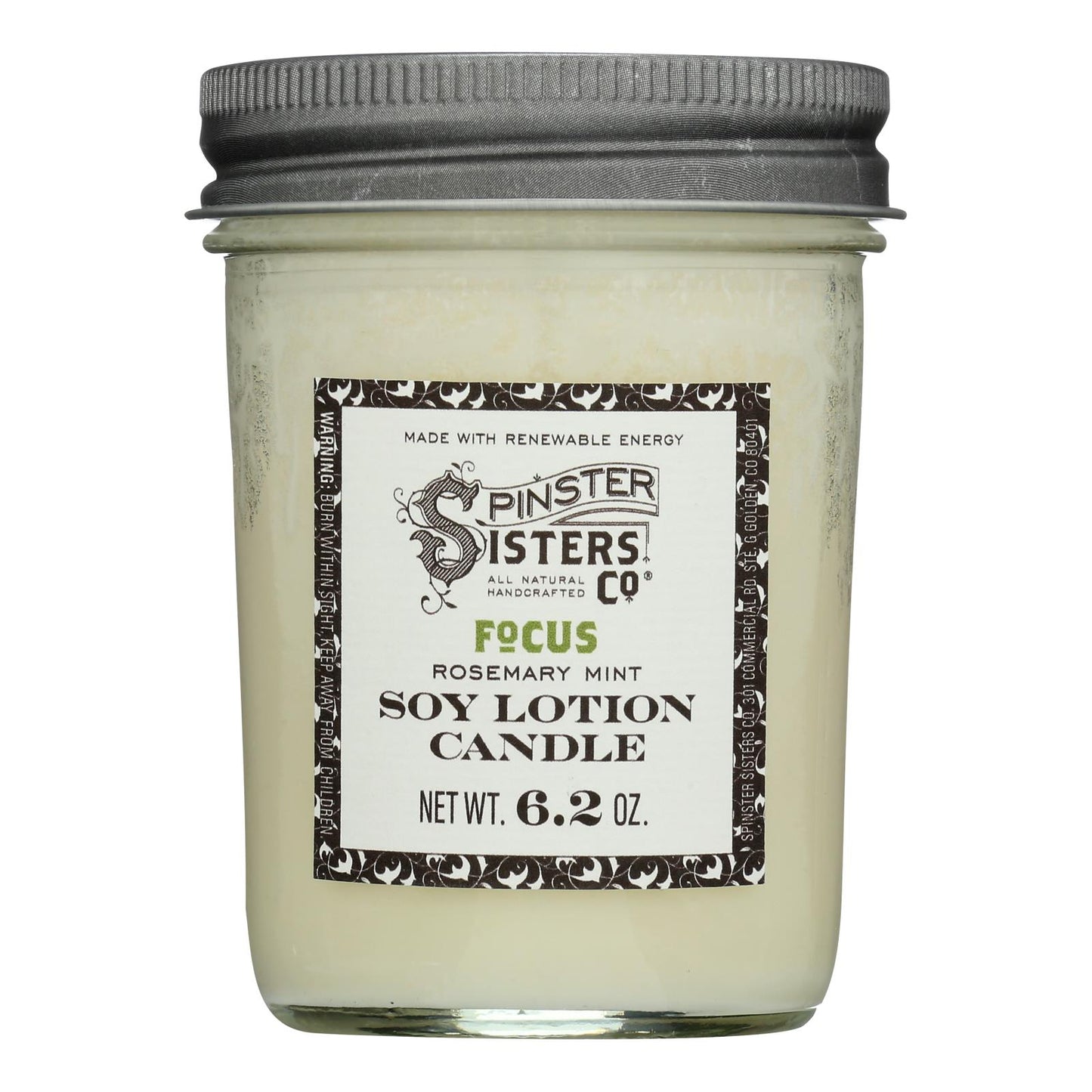 Spinster Sisters Co. - Body Ltn Candle Focus - Case Of 4-6.2 Oz