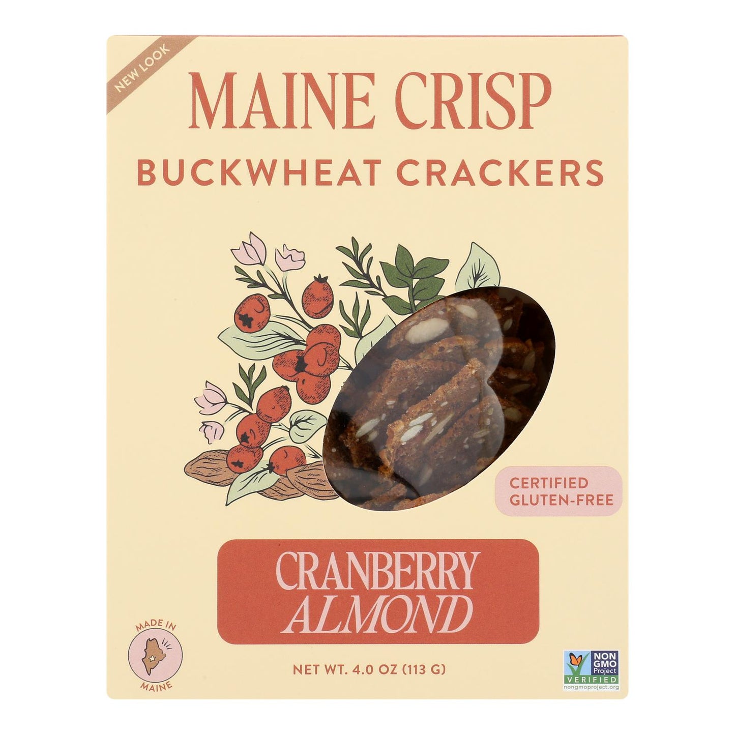 Maine Crisp - Crisps Cranberry Almond - Case Of 10-4 Oz