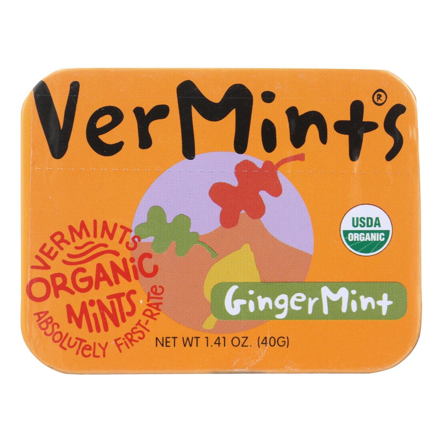 Vermints Breath Mints - All Natural - Gingermint - 1.41 Oz - Case Of 6