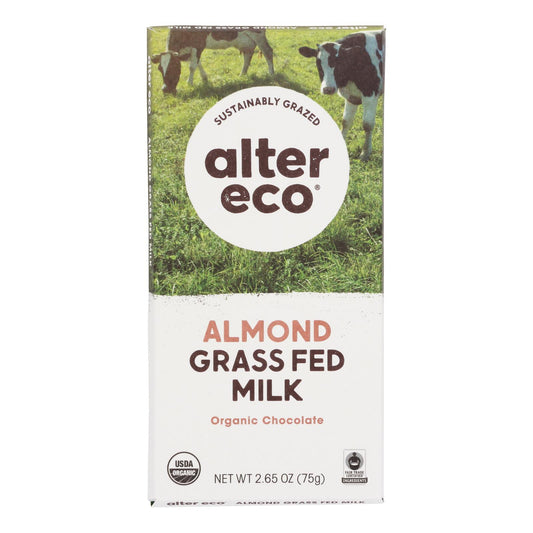 Alter Eco - Chocolate Bar Salted Almnd - Case Of 12-2.65 Oz