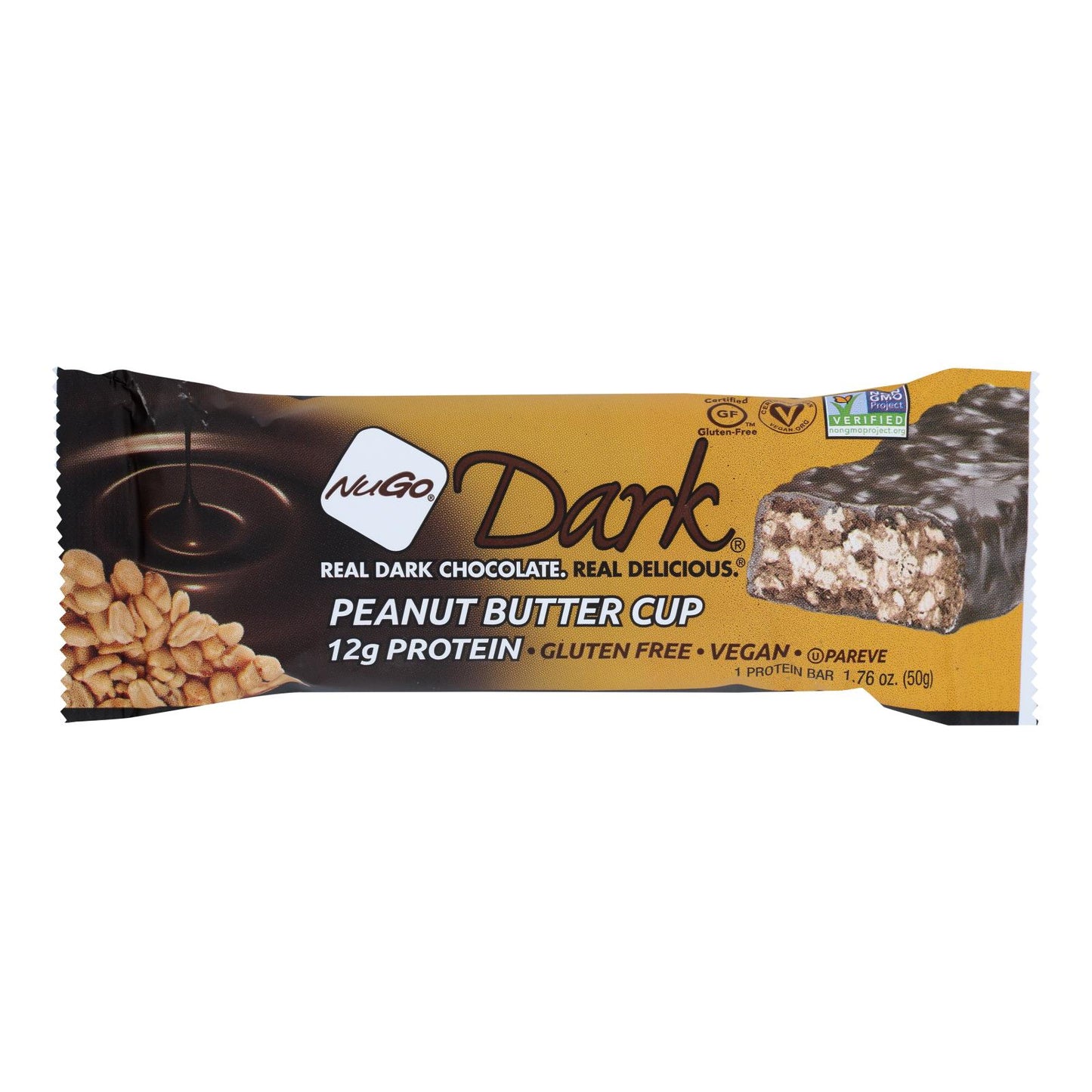 Nugo Nutrition Bar - Dark - Peanut Butter Cup - 1.76 Oz - Case Of 12