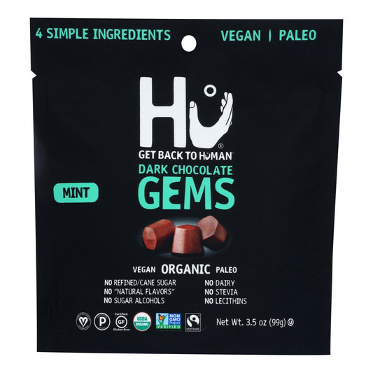 Hu - Candy Gems Drkchoc Mint - Case Of 6-3.5 Oz