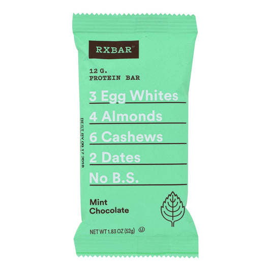 Rxbar - Protein Bar - Mint Chocolate - Case Of 12 - 1.83 Oz.