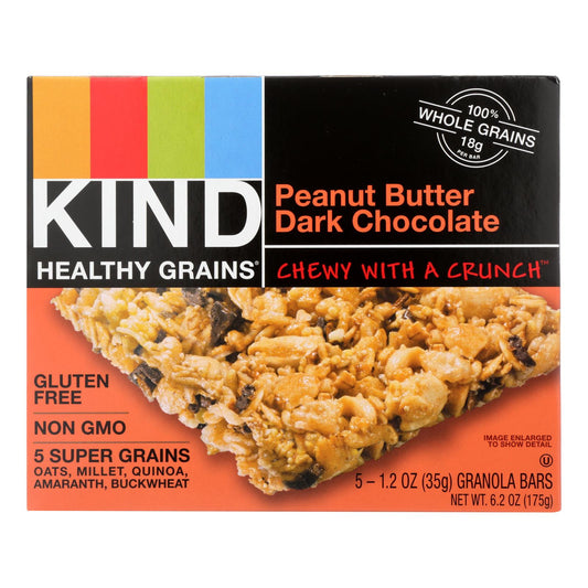 Kind Bar - Granola - Healthy Grains - Peanut Butter And Chocolate - 5/1.2 Oz - Case Of 8