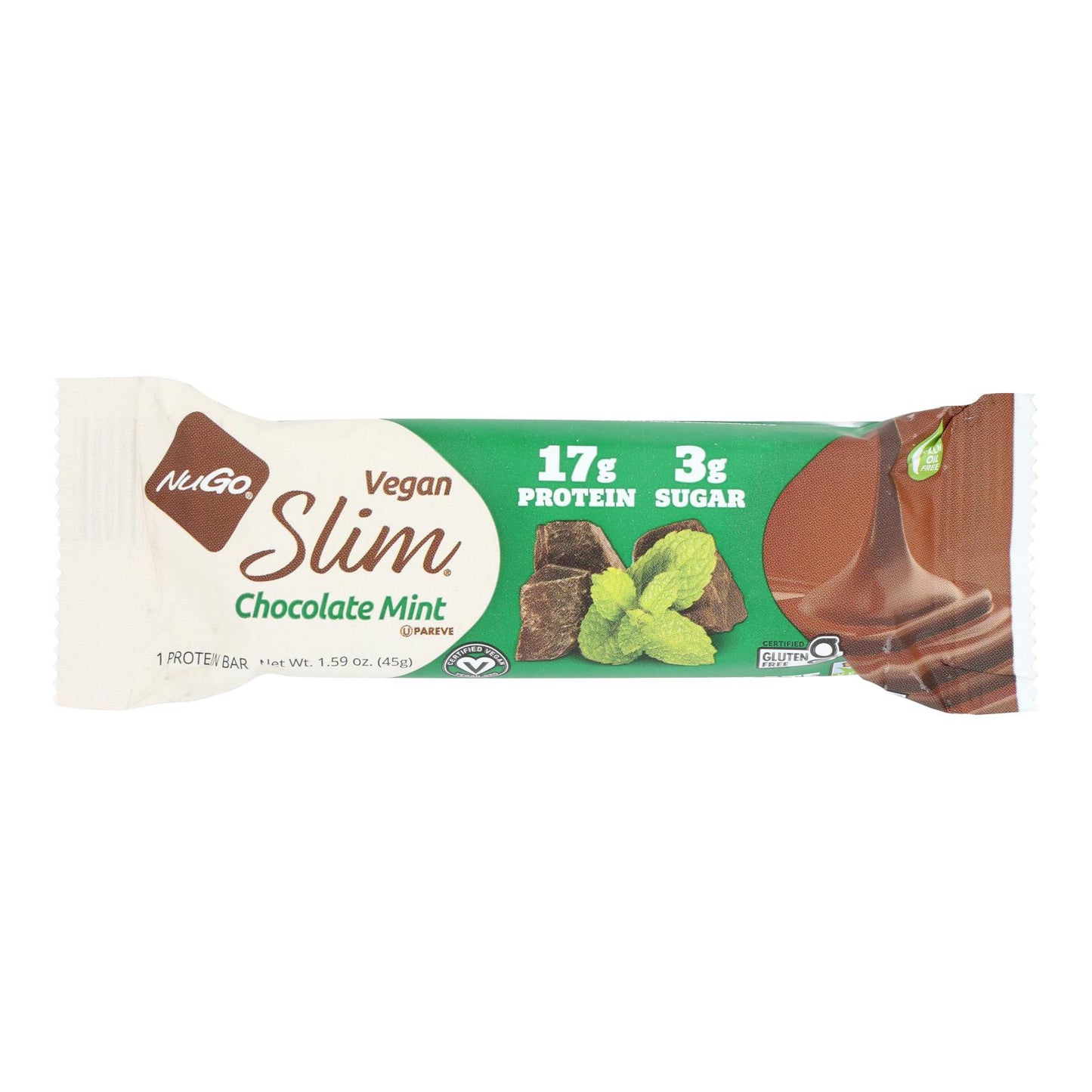 Nugo Nutrition Bar Nugo Slim Bar - Chocolate Mint - Case Of 12 - 1.59 Oz