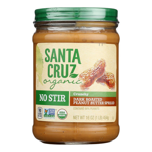 Santa Cruz Organic - Peanut Butter Organic Dark Crunchy - Case Of 6-16 Oz