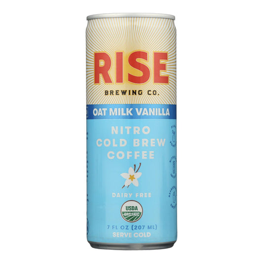 Rise Brewing Company - Cold Brew Organic Oatmilk Vanilla Light - Case Of 12-7 Fluid Ounces