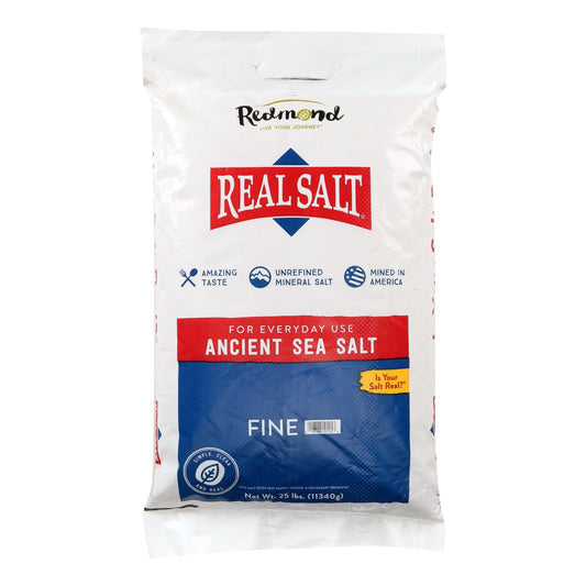 Real Salt Fine Salt - 25 Lb.